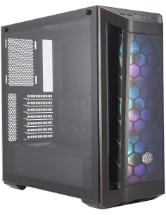 Case MasterBox MB511 ARGB, 2xCombo 2.5"/3.5",5xSSD, 3x 120 ARGB fans,incl. controller,Radiator Support,Temp.Glass Side P.,NO PSU