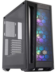 Case MasterBox MB511 ARGB, 2xCombo 2.5"/3.5",5xSSD, 3x 120 ARGB fans,incl. controller,Radiator Support,Temp.Glass Side P.,NO PSU 2