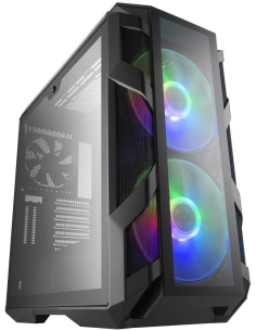 Case MasterCase H500M, 2x USB3, Audio In&Out, 2x 2.5/3.5+ 2x 2.5, 2x 20cm RGB Front Fan + 14cm Rear Fan, Rad. Supp., NO PSU