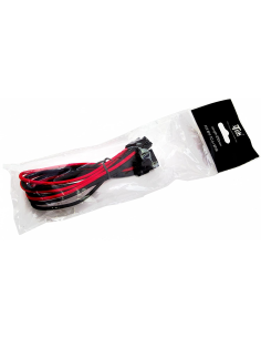 Cavo Sleeved per Alimentatore Interno 0.25M Pci-E (8-Pin) Pci-E(6+2 Pin) Nero/Rosso 2