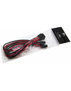 Cavo Sleeved per Alimentatore Interno 0.3M ATX CPU EPS (8-Pin) (4+4pin) Nero/Rosso 2