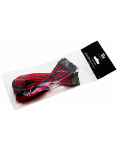 Cavo Sleeved per Alimentatore Interno 0.3M ATX 24-Pin  Nero/Rosso 2