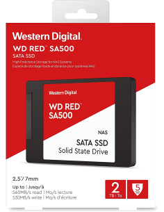 SSD WD RED SA500 2TB NAS Sata3 2,5 7mm WDS200T1R0A 3D NAND 2