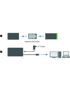 Box 3.5" LogiLink USB 3.0/SATA Nero Alluminio UA0284 2