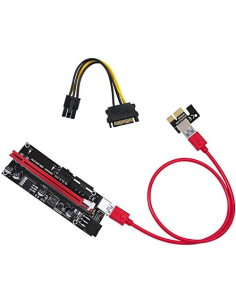 RISER PER VGA V7 - Serie con tre condensatori V7 - RIG MINING NEW WHITE SERIES