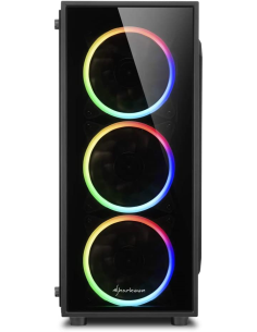 Case Midi Tower Sharkoon TG4 ARGB Nero ATX 2