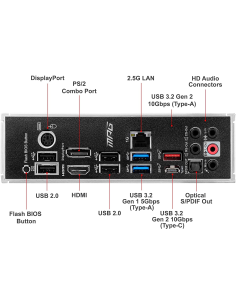 MSI MPG B550 GAMING PLUS (AM4) ATX 2