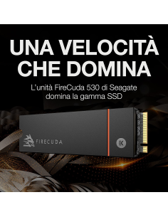 SSD Seagate 2TB FireCuda 530 Heatsink NVME M.2 PCI Express Gen4 x4 ZP2000GM3A023