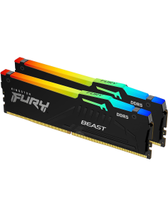 Memoria RAM DDR5 32GB KIT 2x16GB PC 6000 Kingston FURY Beast RGB EX KF560C36BBEAK2-32