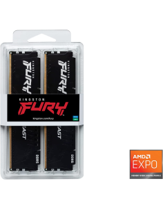 Memoria RAM DDR5 32GB KIT 2x16GB PC 6000 Kingston FURY Beast KF560C40BBK2-32