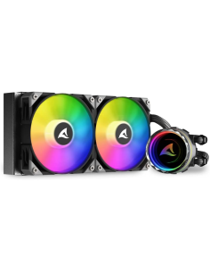 Dissipatore a Liquido Cooler Sharkoon S80 RGB 2 Lüfter Nero AiO