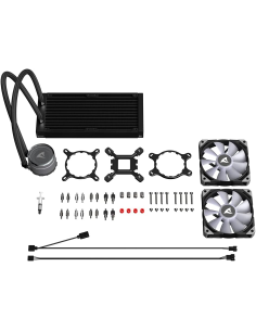 Dissipatore a Liquido Cooler Sharkoon S80 RGB 2 Lüfter Nero AiO 2