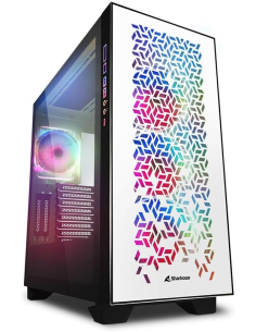 Sharkoon Elite Shark CA300H White – Case per PC, Gaming, ATX, bianco