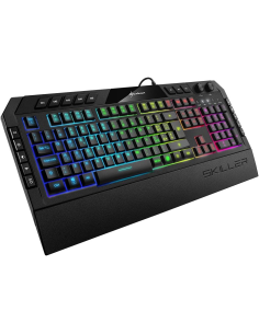Tastiera Sharkoon SGK5 Skiller RGB con poggiapolsi removibile Full-Size USB LED Nero IT