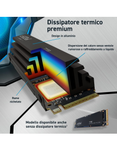 SSD Crucial 1TB T700 CT1000T700SSD5 PCIe 5.0 x4 M.2 NVME Gen5 Heatsink 2