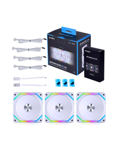 Lian Li Kit 3x 120mm Ventola UNI FAN SL120 V2 RGB PWM bianca