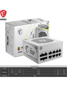 Alimentatore Modulare MSI MAG A850GL PCIE5 White