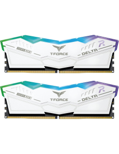 Memoria RAM DDR5 32GB KIT 2x16GB PC 6000 Team T-Force Delta RGB White AMD EXPO