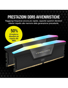 Memoria RAM DDR5 32GB KIT 2x16GB PC 6000 Corsair Vengeance RGB CMH32GX5M2B6000C30 2