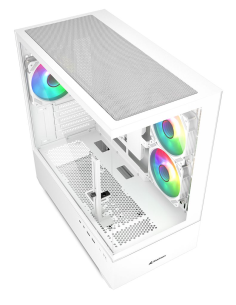 Case mATX Midi Tower MK6 RGB WHITE ARGB 2
