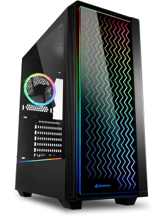 Case Sharkoon VK2 RGB BLACK ATX 2xUSB3 TG 3x120 1x120 ARGB FAN