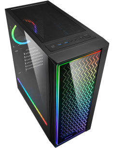 Case Sharkoon VK2 RGB BLACK ATX 2xUSB3 TG 3x120 1x120 ARGB FAN 2